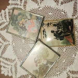 3 Charming Vintage Prints With Metal Frames Southern Belles